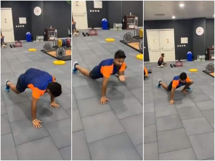 Watch: Rishabh Pant's 'Spiderman Workout' Ahead Of Ind vs Eng Pink-ball Test India vs England Motera Test Rishabh Pant Spiderman Video Shared By Washington Sundar Ahead Of Ind vs Eng Ahmedabad Test At Motera Stadium Watch: Rishabh Pant's 'Spiderman Workout' Ahead Of Ind vs Eng Pink-ball Test
