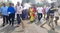 West Bengal: TMC workers clean streets post BJP's Rathyatra in Durgapur