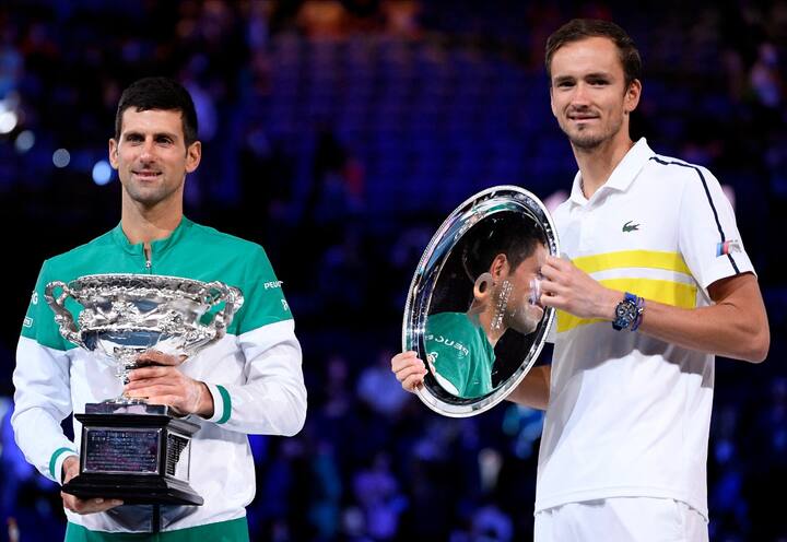 Daniil Medvedev was playing in his second grand-slam final. He will have to wait for some more time to register his name in the winners of the grand-slam list. His performance at the final was ordinary to say the least. When talking about Daniil, Novak said “On the court, Daniil is one of the toughest players I have ever faced in my life. It’s only a matter of time before you hold a Grand Slam trophy." (Image Credits- AP/PTI)