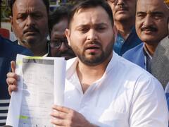 In Pics: RJD Leader Tejashwi Yadav Drives Tractor To Bihar Assembly As Mark Of Protest