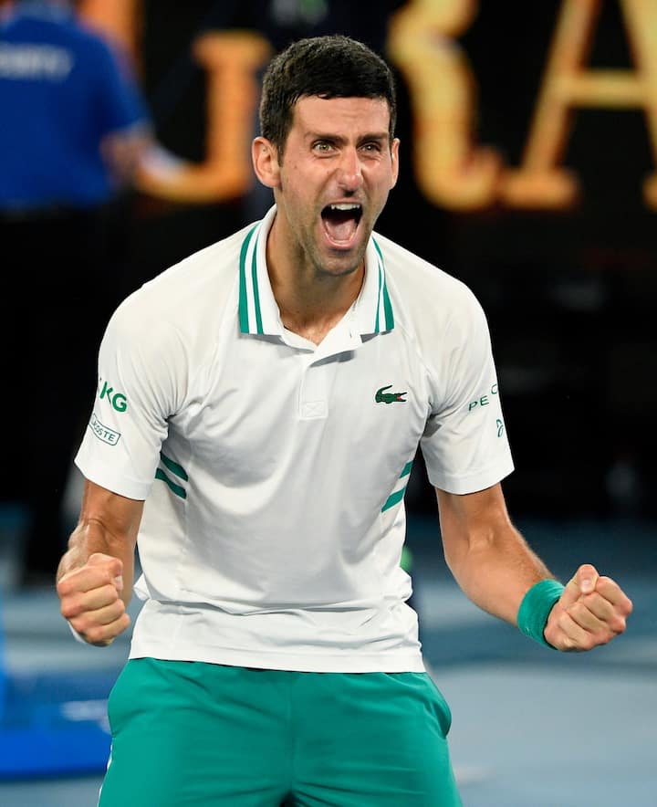 Djokovic pumped after the win!  (Image Credits- AP/PTI)