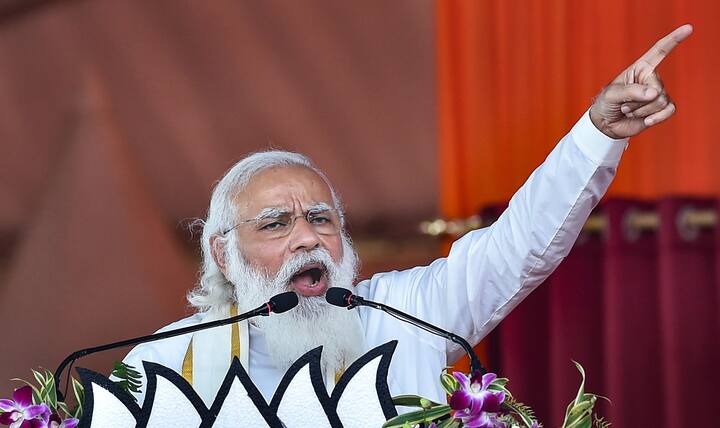 Prime Minister annoucned BJP's plan for rail development in the state. 