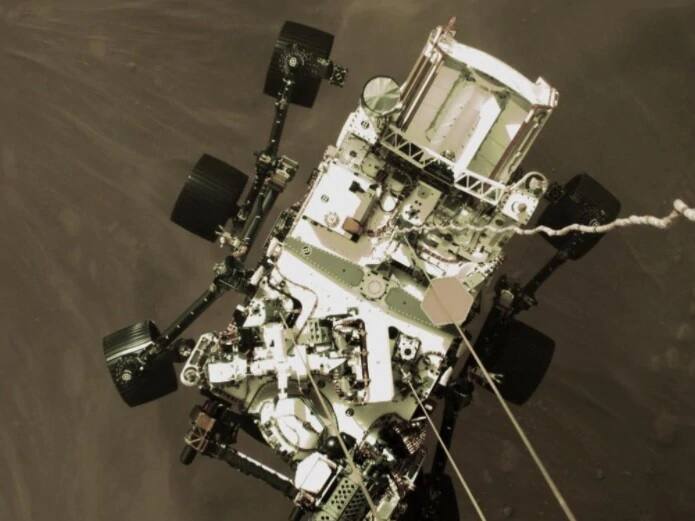 NASA Releases First Audio From Mars Perseverance Rover Video Of Landing দেখুন-মঙ্গল গ্রহে পারসিভ্যারেন্স রোভারের অবতরণ মুহূর্তের ভিডিও শেয়ার করল নাসা