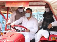 ট্রাক্টর নিয়ে বিহার বিধানসভায় তেজস্বী