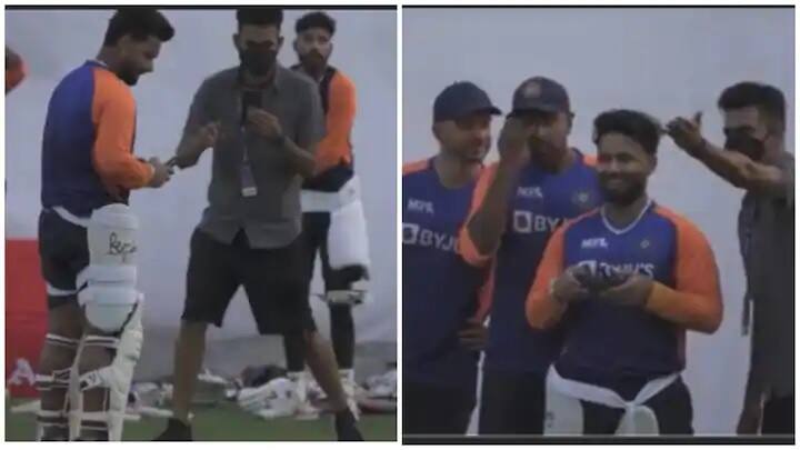 Cricketer Rishabh Pant having fun with the drone camera during his practise session Rishabh Pant: দেখুন-দলের অনুশীলনে ড্রোন ক্যামেরা নিয়ে মজায় মাতলেন ঋষভ পন্থ