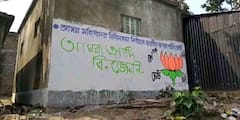 WB Election 2021: দেওয়াল লিখনে ‘আদি বিজেপি’, গোষ্ঠীকোন্দল নাকি চক্রান্ত? মহিষাদলে চলল তরজা