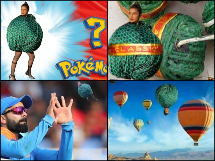 priyanka chopra green ball shaped dress becomes a meme material the white tiger actress joins in Priyanka Chopra’s Green Ball-Shaped Dress Creates A Meme-Fest On Social Media; ‘The White Tiger’ Actress Joins In