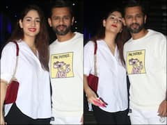 IN PICS | ‘Bigg Boss 14’ Contestant Rahul Vaidya Clicked With Girlfriend Disha Parmar At Restaurant