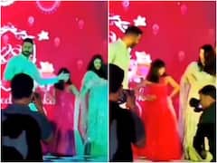 Watch: Aaradhya Bachchan STEALS LIMELIGHT From Her Star Parents Aishwarya- Abhishek As She Dances To 'Desi Girl' At A Family Wedding!