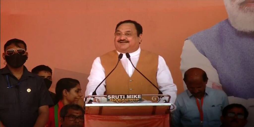 JP Nadda West Bengal Visit LIVE: তোলাবাজি, চালচুরির বিরুদ্ধেও টিকা লাগবে: জেপি নাড্ডা JP Nadda West Bengal Visit LIVE Updates Launch BJP Manifesto Lokkho Sonar Bangla Parivartan Yatra West Bengal Election JP Nadda West Bengal Visit LIVE: তোলাবাজি, চালচুরির বিরুদ্ধেও টিকা লাগবে: জেপি নাড্ডা