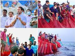 ਮਛੇਰਿਆਂ ਨਾਲ ਸਮੁੰਦਰ 'ਚ ਮੱਛੀਆਂ ਫੜਨ ਗਏ ਰਾਹੁਲ ਗਾਂਧੀ, ਦੇਖੋ ਤਸਵੀਰਾਂ