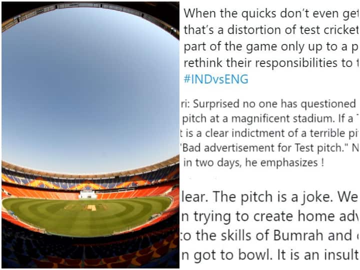 India vs England Motera Test 'Entertaining...But Awful': Spin-Friendly Motera Pitch Sets Twitter On Fire 'Entertaining But Awful': Narendra Modi Stadium's Spin-Friendly Pitch Enrages Cricket Purists