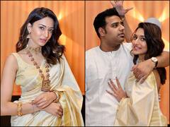 PICS: 'Kasautii 2' Actress Erica Fernandes Wears 'Temple Jewellery' For Her Brother's Roce Ceremony