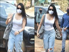 PICS: Shraddha Kapoor Waves At Paparazzi As She Gets Snapped At Rumoured Boyfriend Rohan Shrestha's Studio