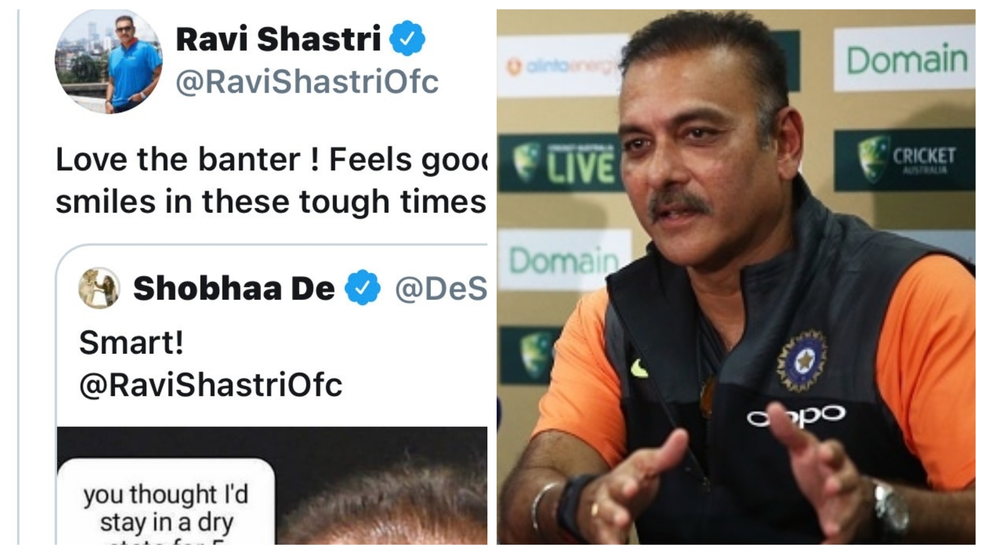 Ravi Shastri Takes A Joke On Himself; Reacts To A 'Dry State' Meme Shared  By Shobaa De