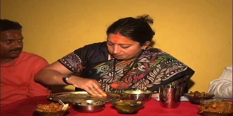 West Bengal Election 2021: BJP Smriti Irani had lunch  menu in Bengal visit today, ahead of elections WB Election 2021:বিজেপি নেতার বাড়িতে স্মৃতির মধ্যাহ্নভোজের মেনুতে শুক্তো, এঁচোড়ের তরকারি
