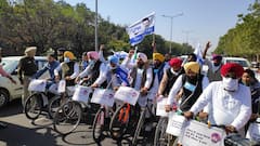 ਬਜਟ ਸੈਸ਼ਨ ਦੇ ਪਹਿਲੇ ਦਿਨ ਹੀ ‘ਆਪ’ ਦਾ ਸਾਈਕਲ ਐਕਸ਼ਨ