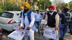 ਬਜਟ ਸੈਸ਼ਨ ਦੇ ਪਹਿਲੇ ਦਿਨ ਹੀ ‘ਆਪ’ ਦਾ ਸਾਈਕਲ ਐਕਸ਼ਨ