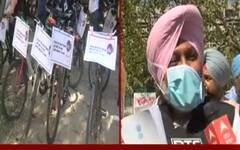 ਮਹਿੰਗਾਈ ਖਿਲਾਫ਼ ਆਮ ਆਦਮੀ ਪਾਰਟੀ ਦੀ ਸਾਈਕਲ ਯਾਤਰਾ