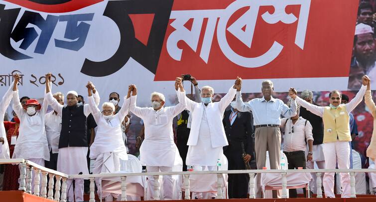 Left Congress Kolkata Brigade Rally WB Election 2021 Alliance message from brigade Kolkata Brigade Rally: ব্রিগেড থেকে জড়তাহীন জোট-বার্তা