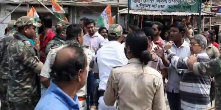 West Bengal Election News 2021 BJP TMC Clash over Parivartan Yatra at Hooghly Uttarpara WB Election 2021 News:  পরিবর্তন যাত্রা ঘিরে ধুন্ধুমার উত্তরপাড়ায়, তৃণমূল-বিজেপি হাতাহাতি