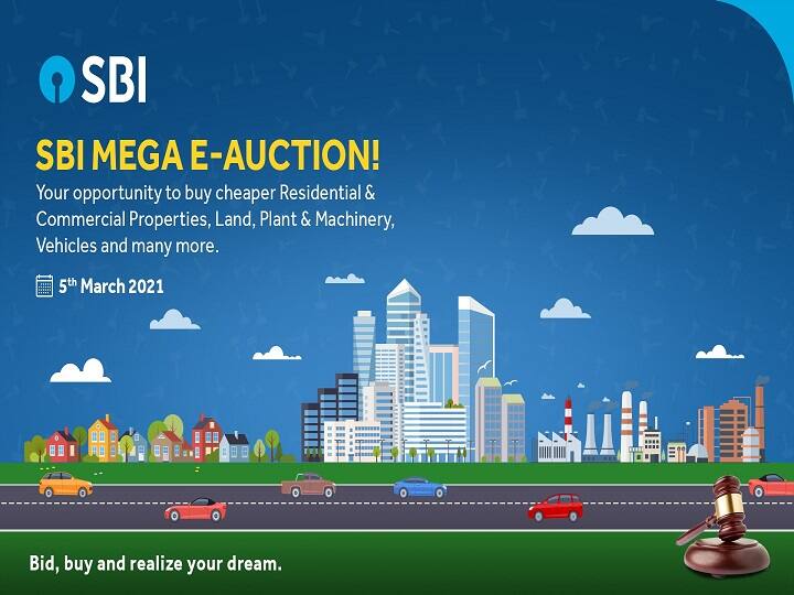 SBI Mega E-auction for Properties on March 5 Know Here All You Need to Know SBI Twitter SBI Mega E-Auction Date: E-Auction Of Properties Soon. Check Date & Other Details Here