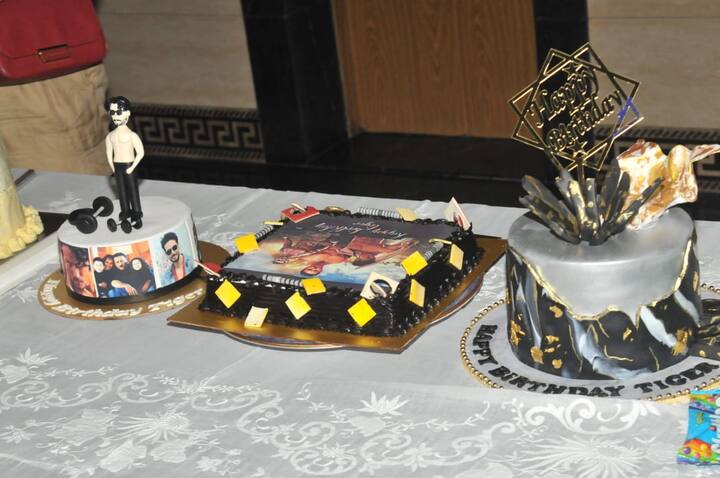 There was another customized cake for Tiger Shroff as he completed another year of his glorious life. (Image courtesy - Manav Manglani)