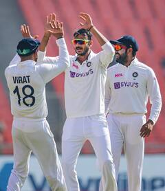 In Pics: Axar Patel Eyes 'Near Impossible Record' In India vs England 4th Test