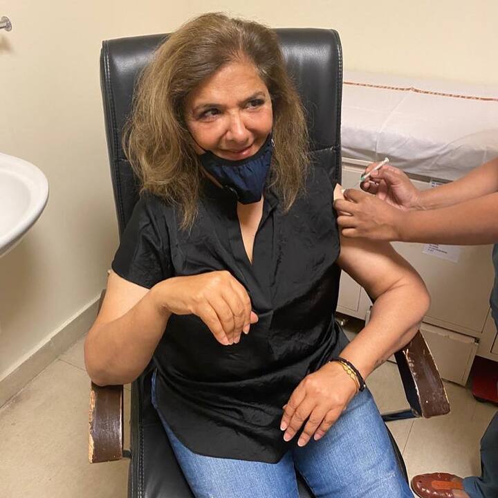 Pinkie was seen flashing her smile while receiving the COVID-19 vaccine on Thursday morning. Talking about her son Hrithik, the 'War' actor will be next seen in 'Fighter' opposite Deepika Padukone.