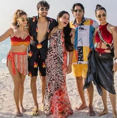 IN PICS: Shraddha Kapoor Raises OOMPH In Red Velvet Bralette At Beach Party In Maldives Celebrating Cousin Priyank Sharma's Wedding Festivities!