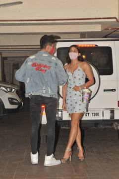 PICS: Birthday Boy Ibrahim Flaunts His Customized Jacket As He Visits Kareena-Saif's House With Sara Ali Khan