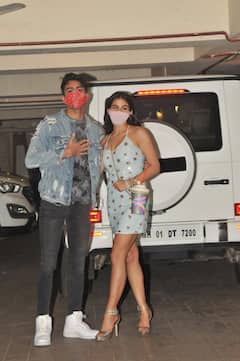 PICS: Birthday Boy Ibrahim Flaunts His Customized Jacket As He Visits Kareena-Saif's House With Sara Ali Khan