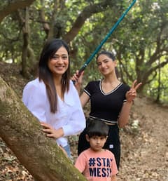 IN PICS | Shweta Tiwari Goes Hiking With Daughter Palak And Son Reyansh