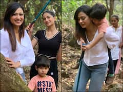 IN PICS | Shweta Tiwari Goes Hiking With Daughter Palak And Son Reyansh