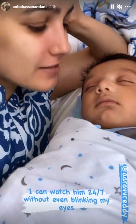 IN PICS: New Mommy Anita Hassanandani Showering Love On Baby Son Aarav ...