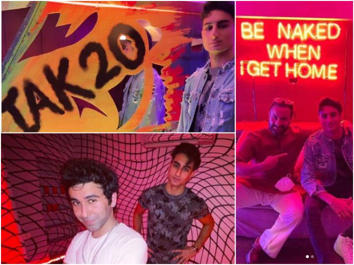 Unseen PIC Of Saif Ali Khan Posing With Son Ibrahim At His 20th Birthday Bash; Check Out More INSIDE PICS Here!