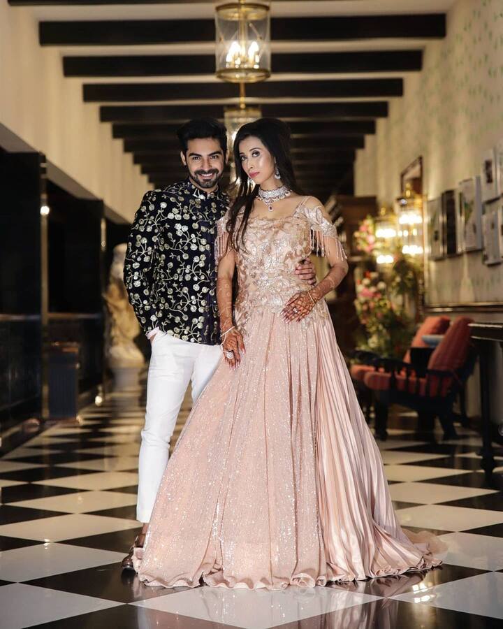 Soumita shared two stunning pictures with her fiance Paras along with the caption, 