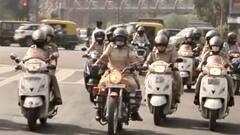 Women's Day 2021: Delhi women police constantly patrolling on the road today
