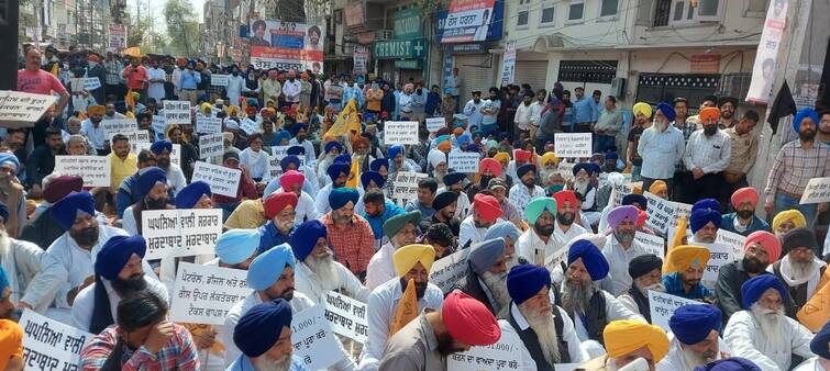 SAD Protest at Four places in Amritsar against Punjab congress budget ਕੈਪਟਨ ਸਰਕਾਰ ਦੇ ਬਜਟ ਖਿਲਾਫ ਅਕਾਲੀ ਦਲ ਨੇ ਲਾਈ ਧਰਨਿਆਂ ਦੀ ਛਹਿਬਰ