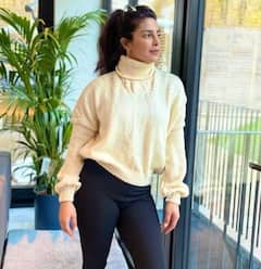 Priyanka Chopra Poses In A Sweater Knitted By Her Mom Madhu Chopra On Outing With Hubby Nick Jonas & Her In-Laws!