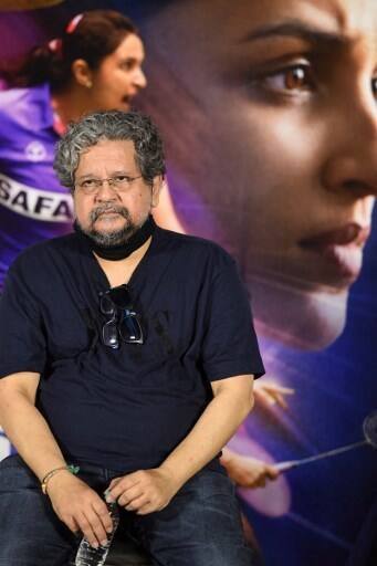 ‘সাইনা’-র পরিচালক অমল গুপ্তে। তিনিও ছবির প্রচারে হাজির ছিলেন। ছবি সৌজন্যে এএফপি