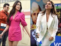 PICS | Janhvi Kapoor Sizzles In Hot Pink During ‘Roohi’ Promotions; Parineeti Chopra Goes Formal For ‘Saina’ Promotions