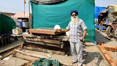 ਕਿਸਾਨ ਸਿੰਘੂ ਬਾਰਡਰ 'ਤੇ ਉਸਾਰ ਰਹੇ ਪੱਕੇ ਮਕਾਨ, ਇੱਟਾਂ ਤੋਂ ਲੈ ਕੇ ਮਿਸਤਰੀ ਤਕ ਪੰਜਾਬ ਤੋਂ ਬੁਲਾਏ