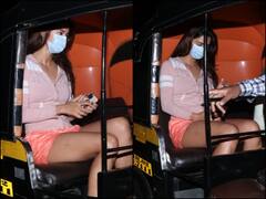 PICS: Disha Patani Ditches Her Luxury Car, Opts For Auto-Rickshaw Ride Post Shoot