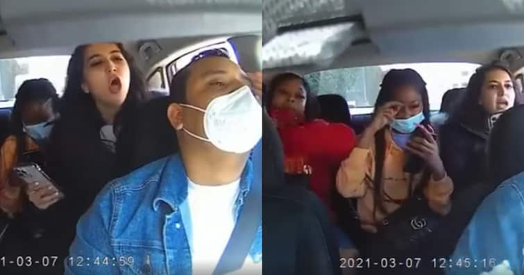 viral video, Uber driver assaulted by female passengers to wear mask Viral Video: ਔਰਤਾਂ ਦਾ ਟੈਕਸੀ 'ਚ ਸ਼ਰਮਨਾਕ ਕਾਰਾ, ਡਰਾਈਵਰ ਨਾਲ ਬਦਤਮੀਜ਼ੀ, ਵੀਡੀਓ ਵਾਇਰਲ