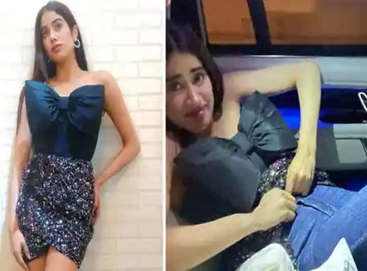 Actress janhvi kapoor to changed her clothes in car ફિલ્મના બિઝી શિડ્યૂલના કારણે પરેશાન છે આ હૉટ એક્ટ્રેસ, કારમાં બદલવા પડ્યા કપડાં, જુઓ તવસીરો