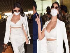 બોલ્ડ અંદાજમાં એરપોર્ટ પર સ્પોટ થઈ નોરા ફતેહી, જુઓ તસવીરો