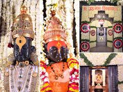 Mahashivratri 2021 | महाशिवरात्रीनिमित्त विठ्ठल मंदिराला शेवंती व बेलपत्राची आरस