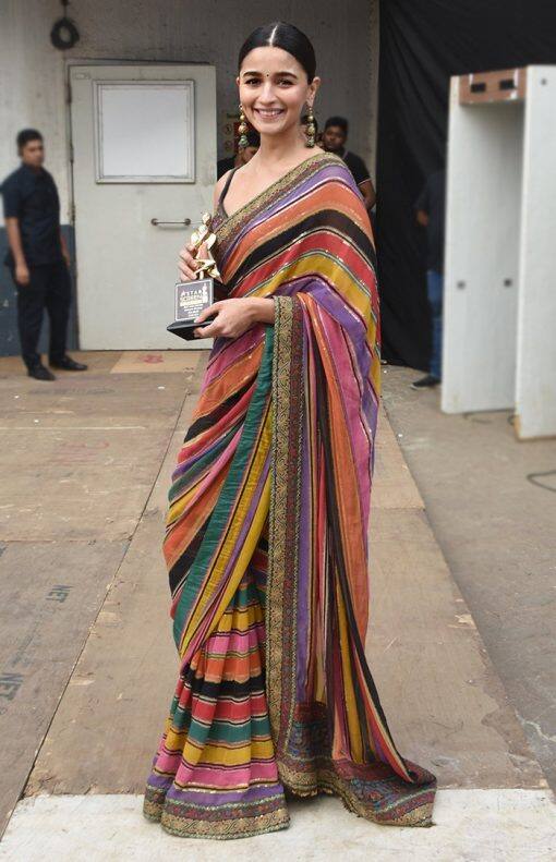 Alia had worn a similar Sabyasachi sari during one of an award function, almost two years back [pic credit: Instagram]