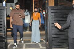 PICS: Deepika Padukone Looks Stylish As She Steps Out In Orange Top & Wide-Legged Jeans For Dinner Date With Sister Anisha Padukone